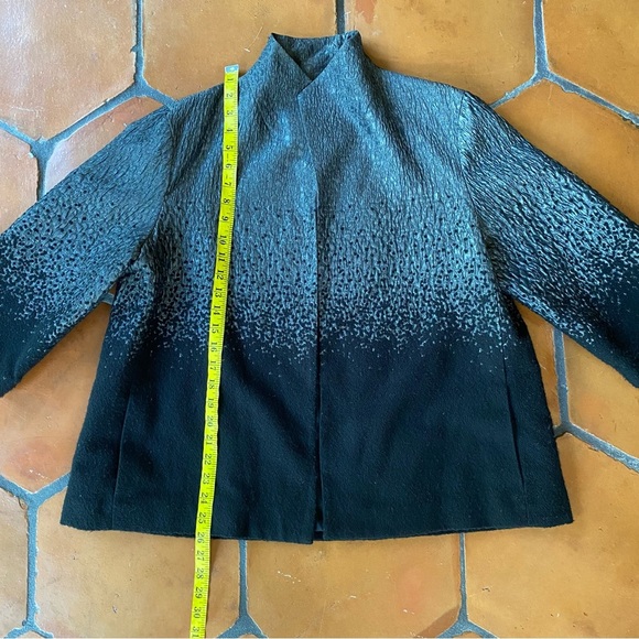 Eileen Fisher Metallic Cocktail Jacket Women's Size Large Open Evening Coat - Picture 6 of 7